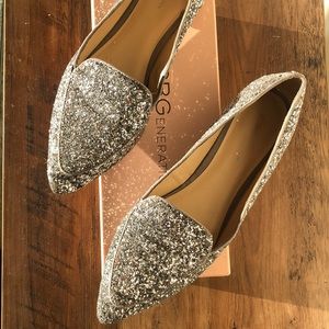 Silver sparkle BCBGeneration flats